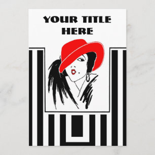 Customised Art Deco Style Party Invitations