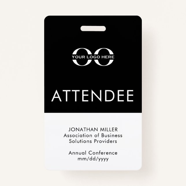 Customised Attendee Name Badge ID Badge (Front)