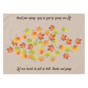 Customised Autumn Leaves Thanksgiving Tablecloth