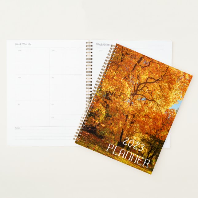 Customised autumn yellow leaves 2023 Planner (Display)