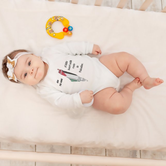 Customised Baby Bodysuit for Palestinian Babies (Personalised Baby Bodysuit For Palestinians, Palestinian GIFT, Palestinian Baby Shower, Newborn)