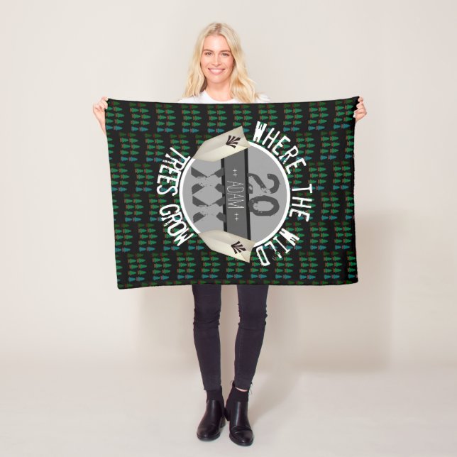 Customised Baby Boy Blanket | Boho Woodland (In Situ)