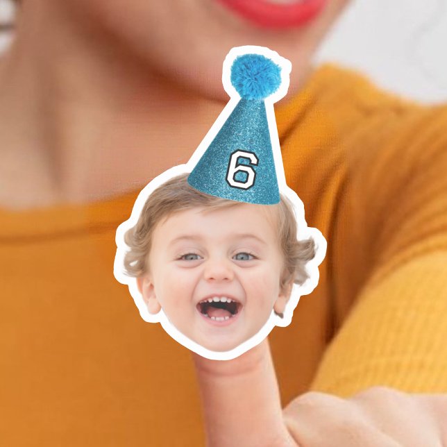 Customised Baby Face Photo Party hat Birthday (Creator Uploaded)