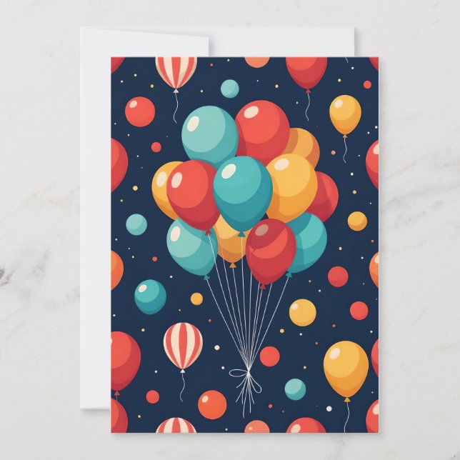 Customised Balloon  Invitation (Front)