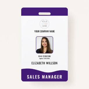 Customised Bar Code, Logo, Name, Photo Employee ID ID Badge