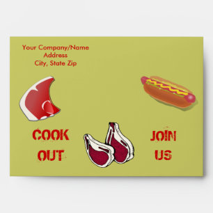 Customised Barbecue Save the Date Envelope