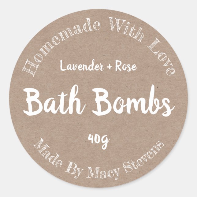 Customised Bath Bomb Label (Front)