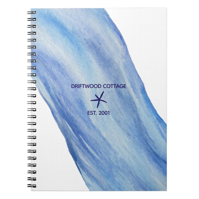 Customised Beach Cottage Info / Guest Notebook (Front)