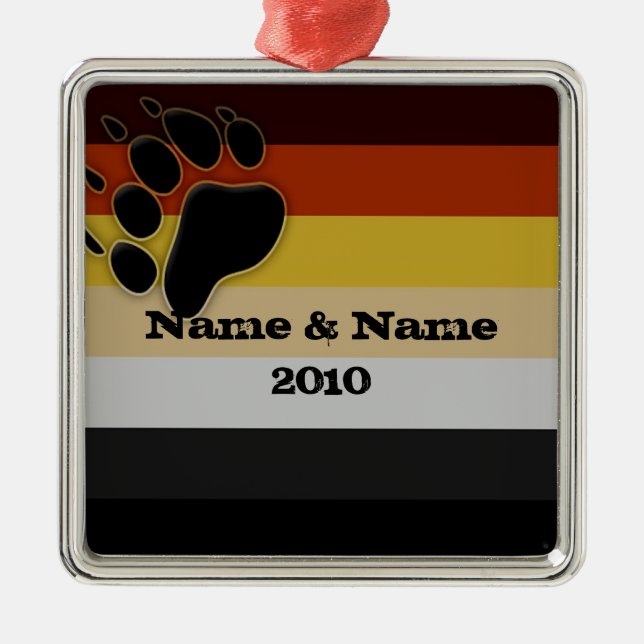Customised Bear Pride Ornament (Front)