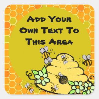 Customised Beehive and Bees Sticker