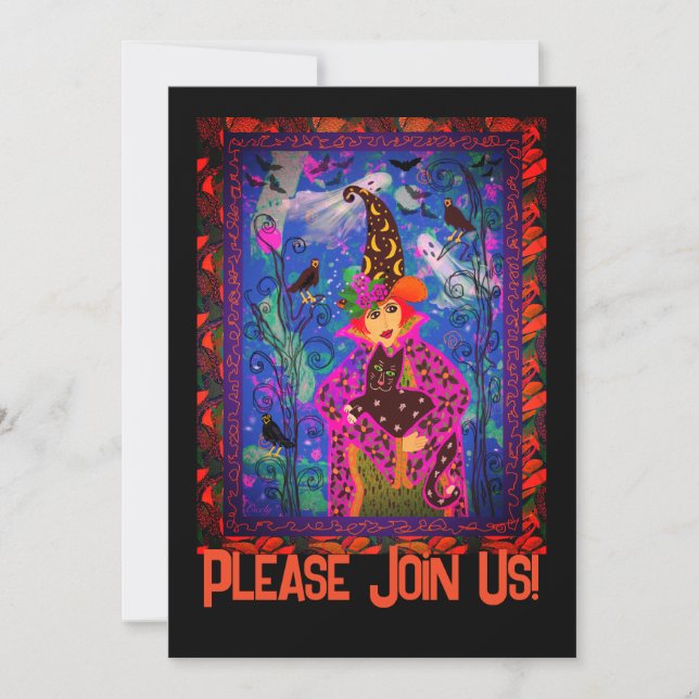 Customised Bewitching Spooky Halloween Night  Invitation (Front)
