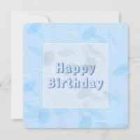 Customised Birthday Cornflower Blue Confetti Card