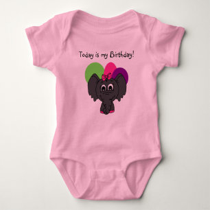 Customised Birthday Elephant T-shirt Baby Bodysuit