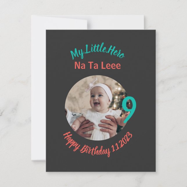 Customised Birthday name with photo (Front)