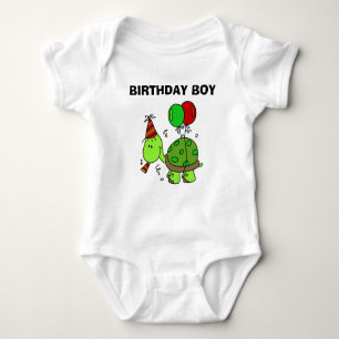 Customised Birthday Turtle T-shirt Baby Bodysuit