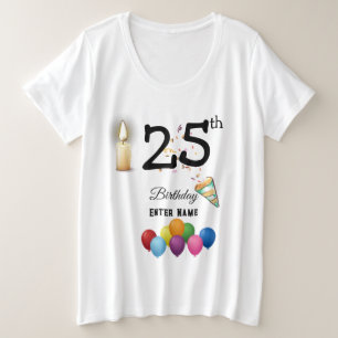 Customised Birthday Women  Plus Size T-Shirt