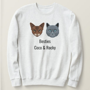 Customised Black Ash Cat Mum Cute Family Pet Photo Sweatshirt