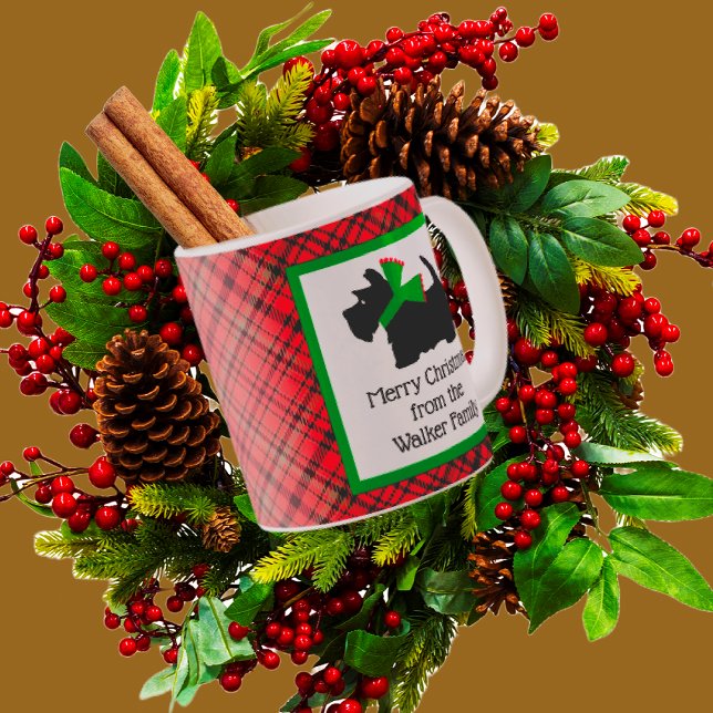 Customised Black Scottie Dog Christmas Coffee Mug (Creator Uploaded)