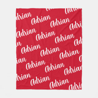 Customised Blanket for Family Names Red