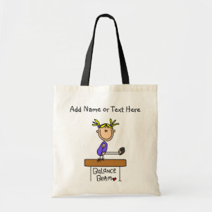 Customised Blonde Girl Balance Beam  Tote  Bag