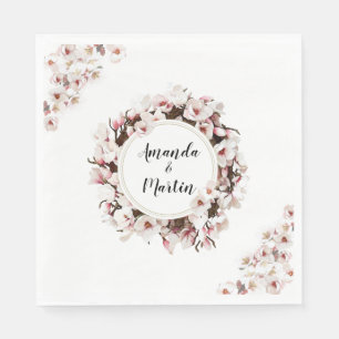 Customised Blossom Art Wreath Napkin