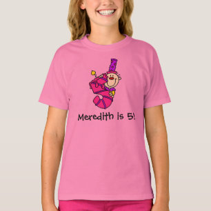 Customised Blue Candle Clown 5th Birthday T-shirt