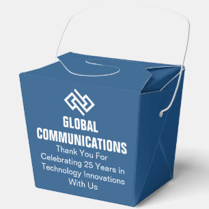 Customised Blue Company Anniversary Party Fortune Favour Box