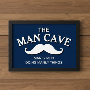 Customised Blue Funny Man Cave Sign