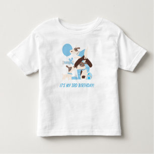 Customised Blue Puppy Dog Birthday Tshirt