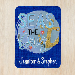 Customised Blue Seas the Day Cruise Door Magnet