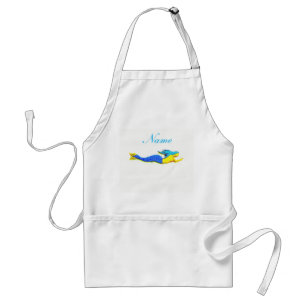 customised blue underwater mermaid standard apron