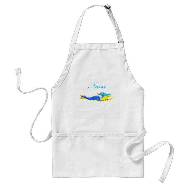 customised blue underwater mermaid standard apron (Front)