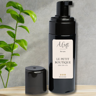 Customised Blush Business Name Sanitizer  Label