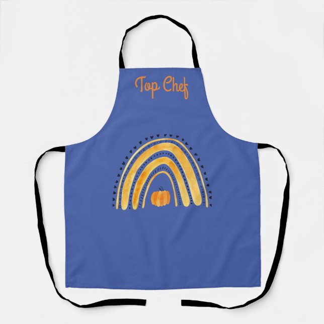 Customised Boho Autumn-Rainbow Apron (Front)