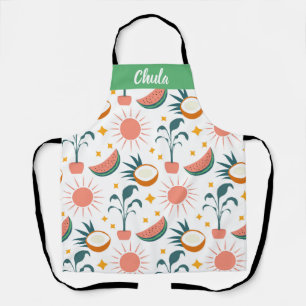 Customised Boho Style Print All Over Apron