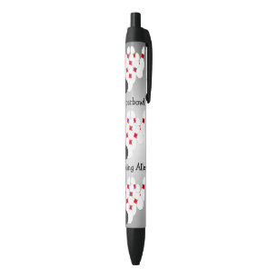 Customised Bowling Design Black Ink Pen