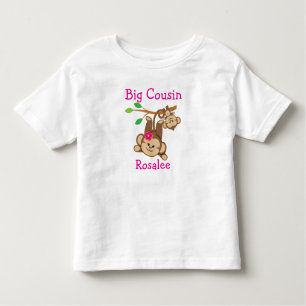 Customised Boy, Girl Monkeys Big Cousin Toddler T-Shirt