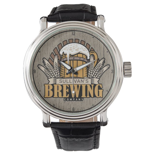 Customised Brewery Craft Beer Brewing Company Bar Watch (Front)