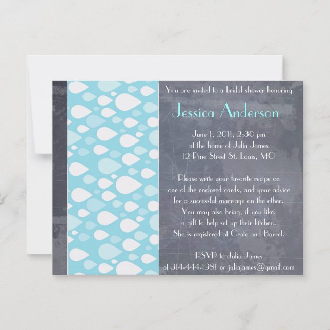 Customised Bridal Shower Invitations (Front)