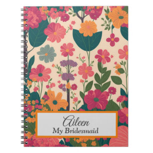 Customised Bridesmaid Gift Idea Notebook