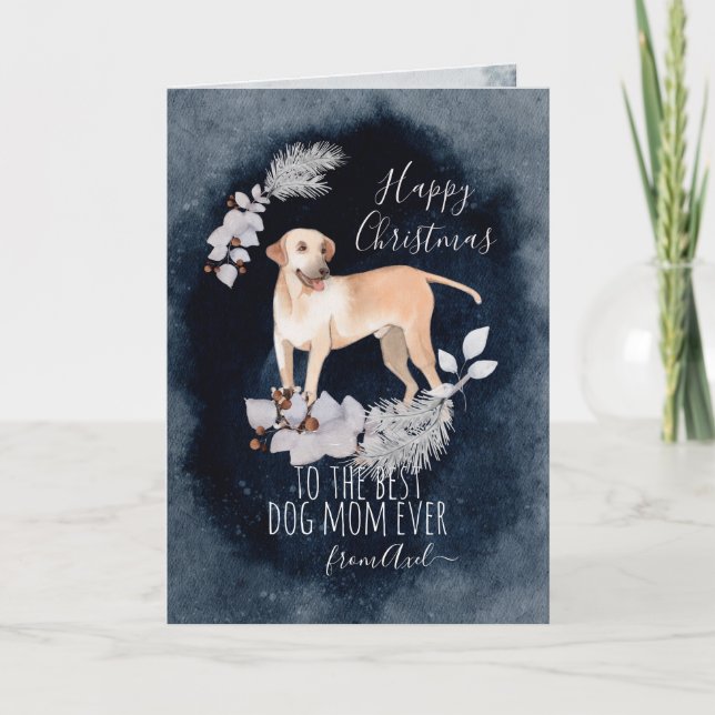 Customised Broholmer Mastiff Christmas Holiday Card (Front)