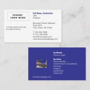 Customised Business and Corporate White and Blue Card