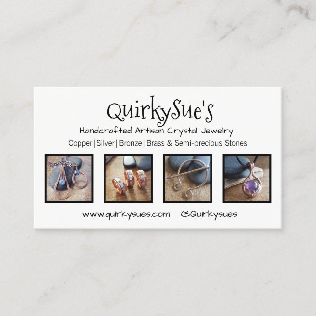 Customised Business card with 4 product photos (Front)