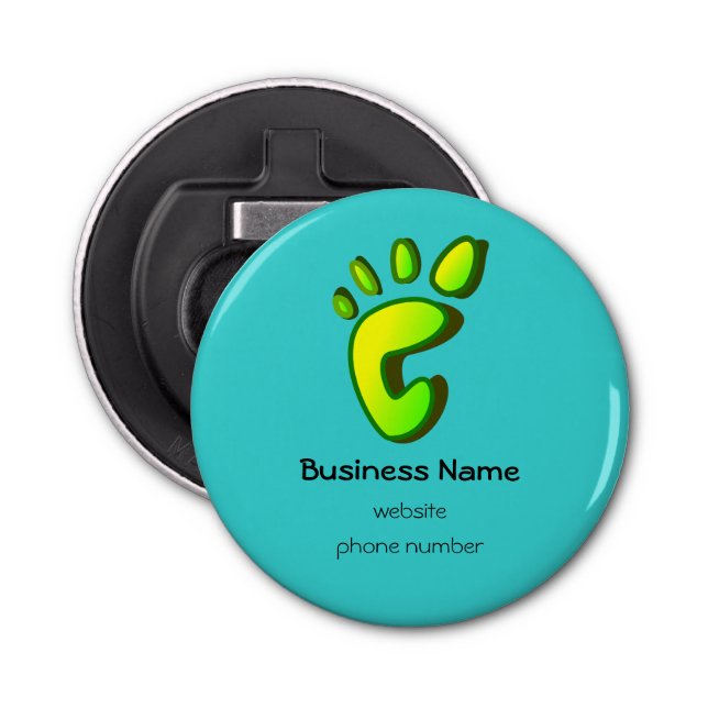 Customised Business Name with Big Footprint Bottle Opener (Front)