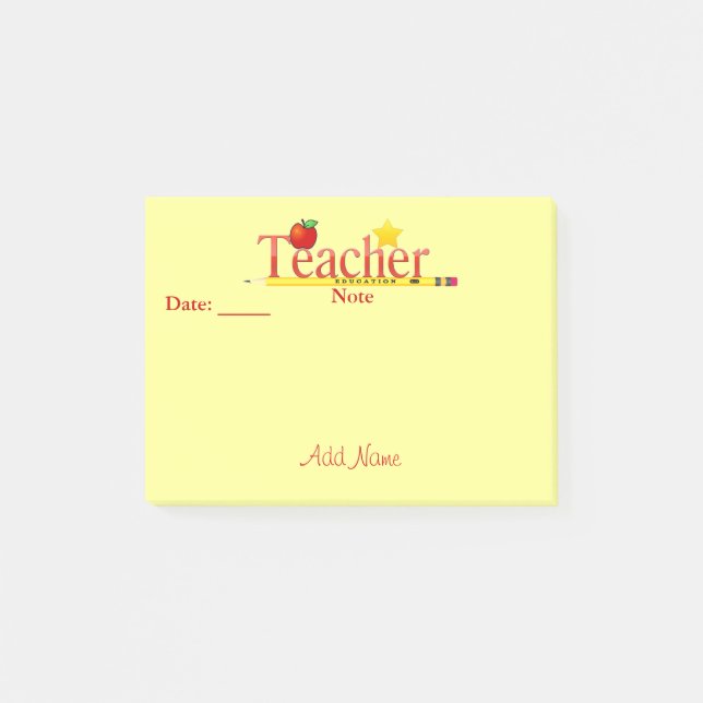 Customised By YOU Teacher Post-it® Notes (Front)