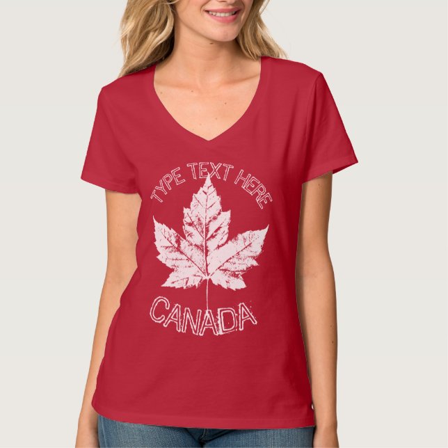 Customised Canada T-shirt Retro Canada Souvenirs (Front)
