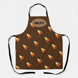 Customised Candy Corn Halloween Baker's Apron