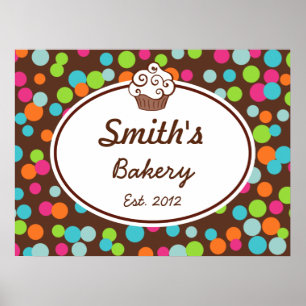 Customised Candy Sprinkles Bakery Sign Art Print