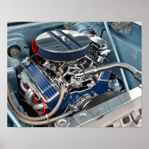 Customised Car Engine Poster