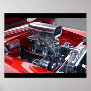 Customised Car Engine Poster